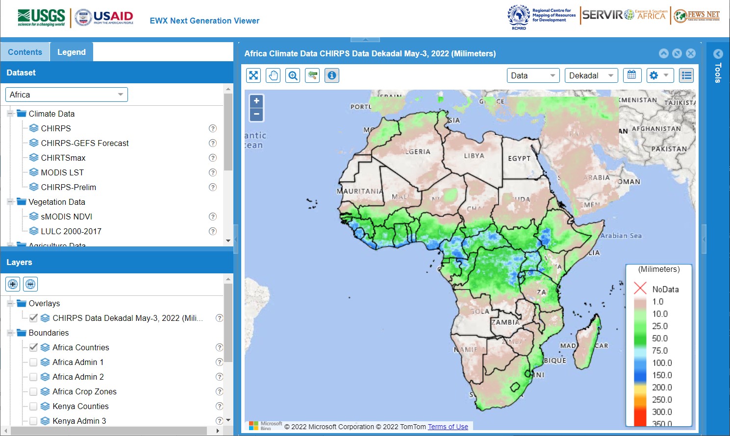 E&S Africa Early Warning Explorer (EWX)