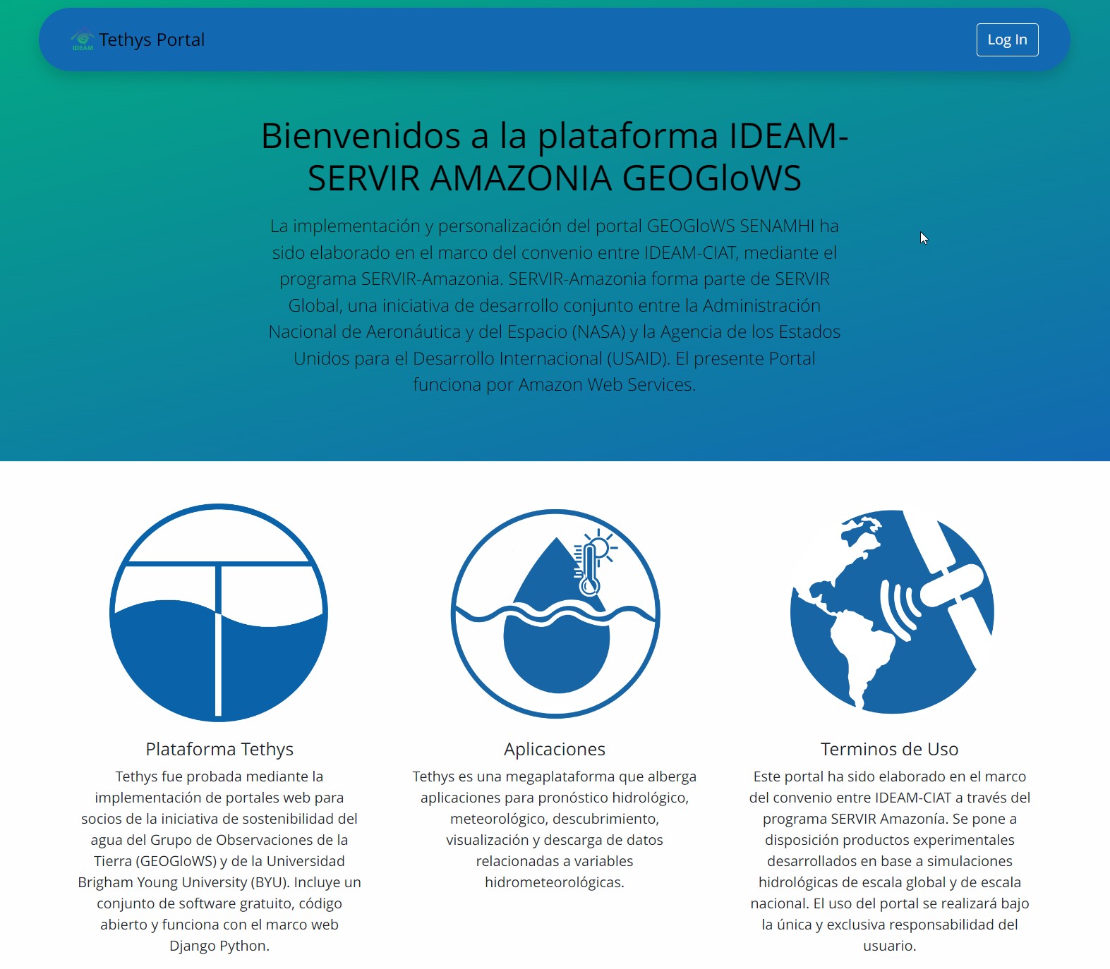 IDEAM GEOGloWS Portal